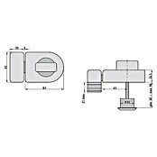 Basi Türzusatzschloss KS500R (Edelstahl, DIN Anschlag: Universell einsetzbar, Dornmaß: 45 mm) | BAUHAUS