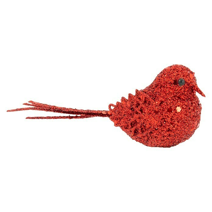 Christbaumschmuck Clipvogel (Rot, Kunststoff, 1 Stk., 12 x 4 x 10 cm) | BAUHAUS