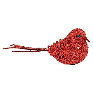 Christbaumschmuck Vogel (Rot, Kunststoff, 1 Stk.)