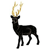 Dekofigur Hirsch mit goldenem Geweih (Höhe: 33 cm, Schwarz) | BAUHAUS