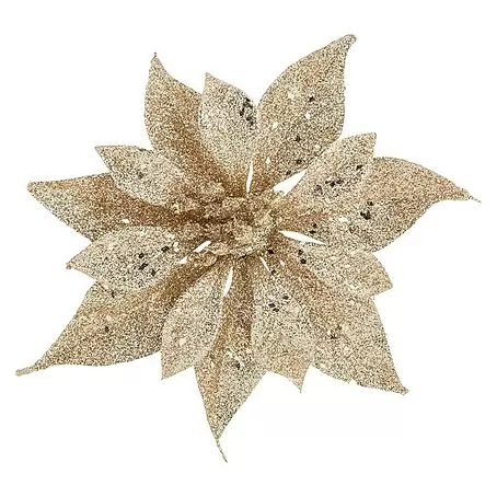 Dekoblüte Weihnachtsstern mit Clip