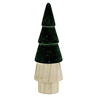 Dekofigur Weihnachtsbaum (Höhe: 22 cm, Holz, Grün)