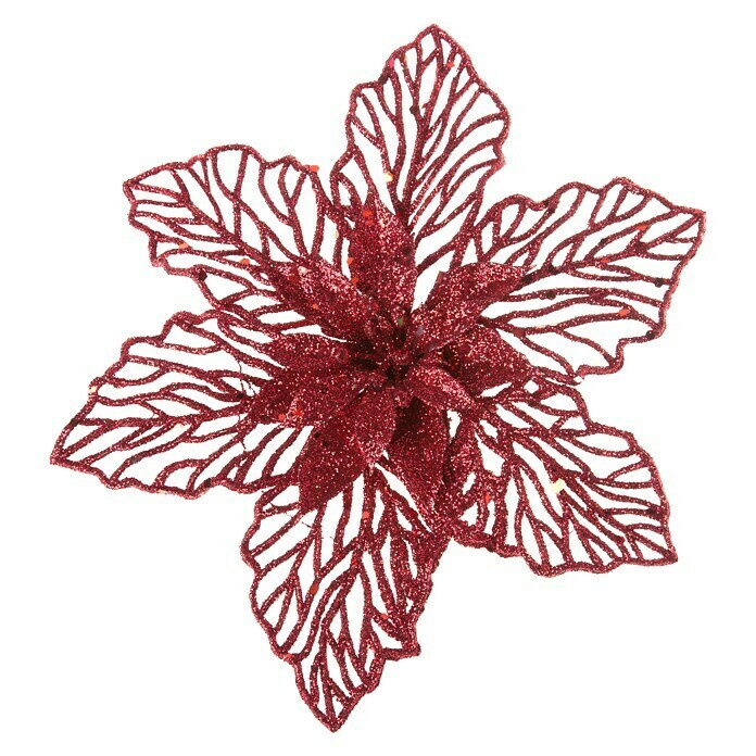 Dekoblüten Weihnachtsstern Poinsettia (Rot, Kunststoff, Blume) | BAUHAUS