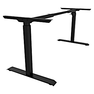 Tischgestell E-MORE (Breitenverstellung: 100 cm - 150 cm, Höhenverstellung: 65,5 cm - 117,5 cm, Traglast: 80 kg, Stahl, Schwarz)