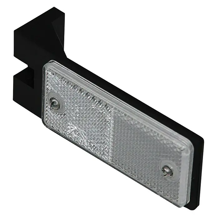 Stema Reflektor mit Gummihalter - 2 Stk., 40 x 90 mm - Klarer, rechteckiger Rückstrahler mit schwarzer Halterung zur Erhöhung der Sicherheit. Ideal für Anhänger, Fahrräder oder andere Fahrzeuge.
