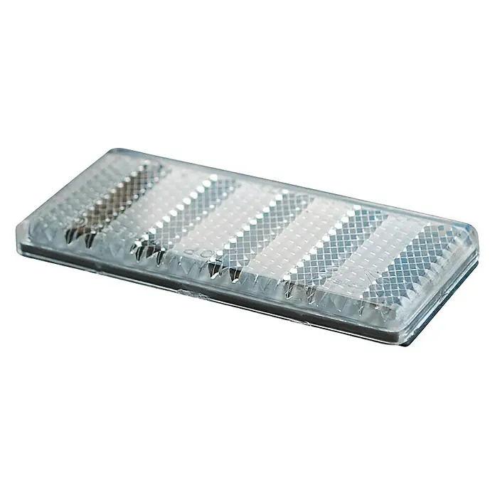 Stema Reflektor - Aluminium, Geeignet für: PKW-Anhänger, Weiß - Reflektor mit prismatischer Oberfläche zur besseren Sichtbarkeit im Straßenverkehr. Ideal für Fahrräder und Anhänger.