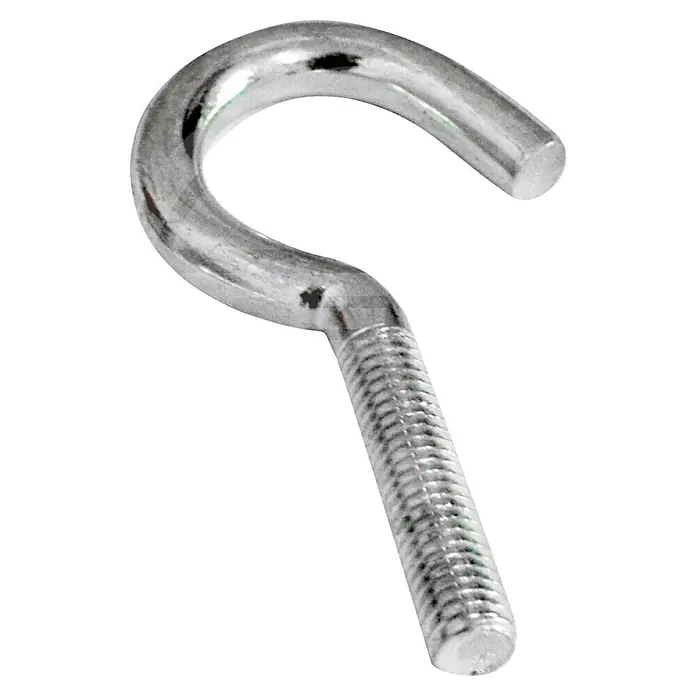 Stema Schraubhaken - 4 Stk. - Silberner Schraubhaken mit Gewinde, ideal zum Aufhängen von leichten Gegenständen an Decken oder Wänden.