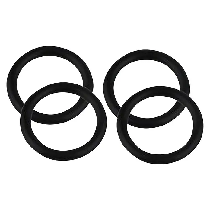 O-Ring - 4 Stk. - Schwarze O-Ringe aus Gummi, geeignet für verschiedene Anwendungen, die eine dichte Abdichtung erfordern.