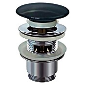 Afvoerplug Syros (1¼″, Zwart, Met drukknop) | BAUHAUS