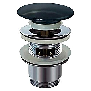 Afvoerplug Syros (1¼″, Zwart, Met drukknop)