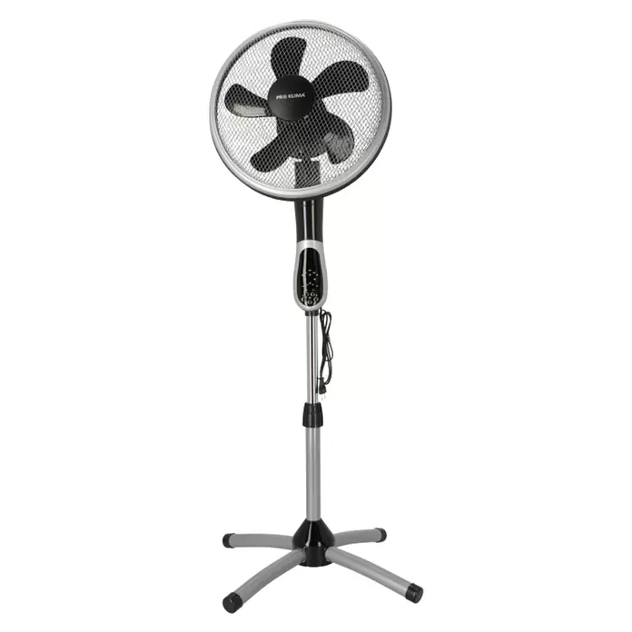 Proklima Standventilator - Silber/Schwarz, 40 cm, 148 cm