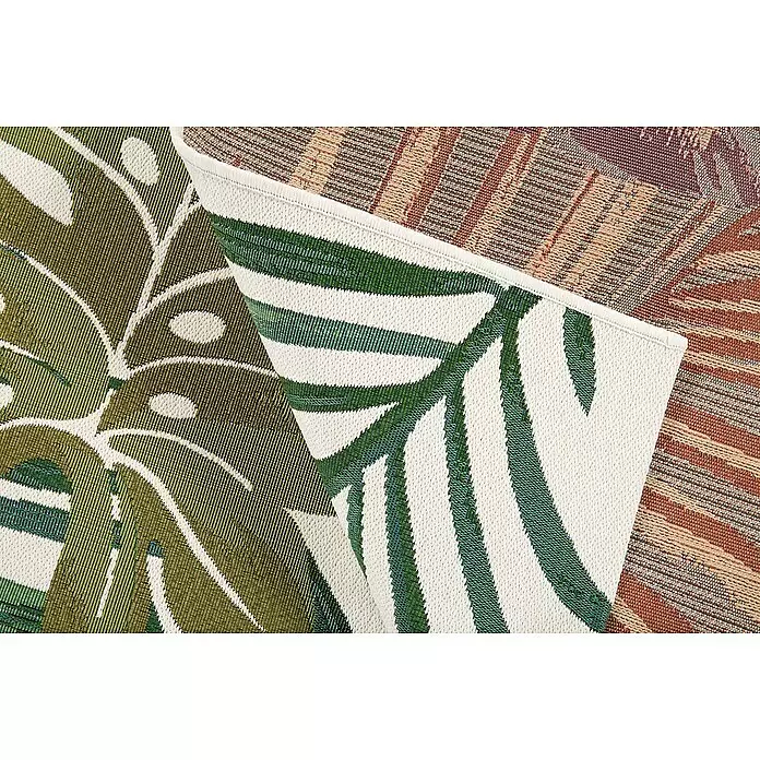 Outdoor-Teppich Kubana - Grün/Weiß, 230 x 160 cm, 75 % Polypropylen, 25 % Polyester - Detailaufnahme