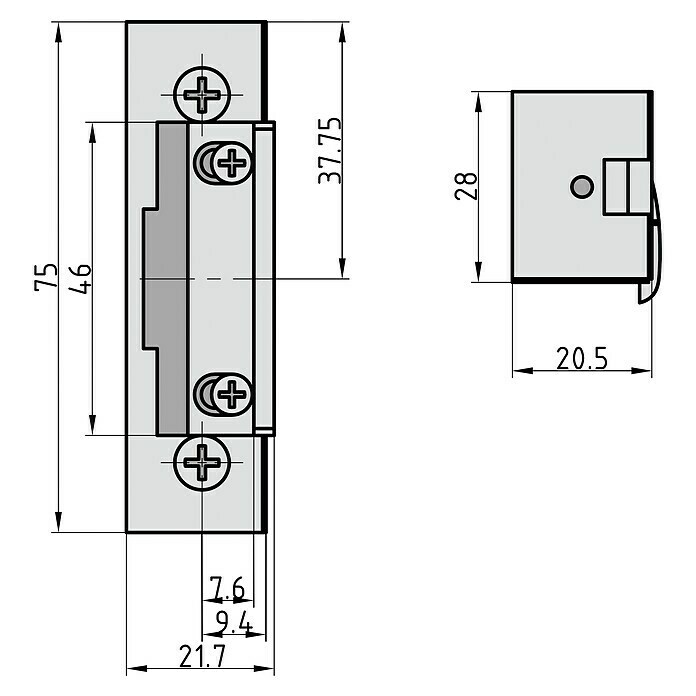 Basi Elektrischer Türöffner ET 90 (Geeignet für: Haustüren, Ohne mechanische Entriegelung) | BAUHAUS