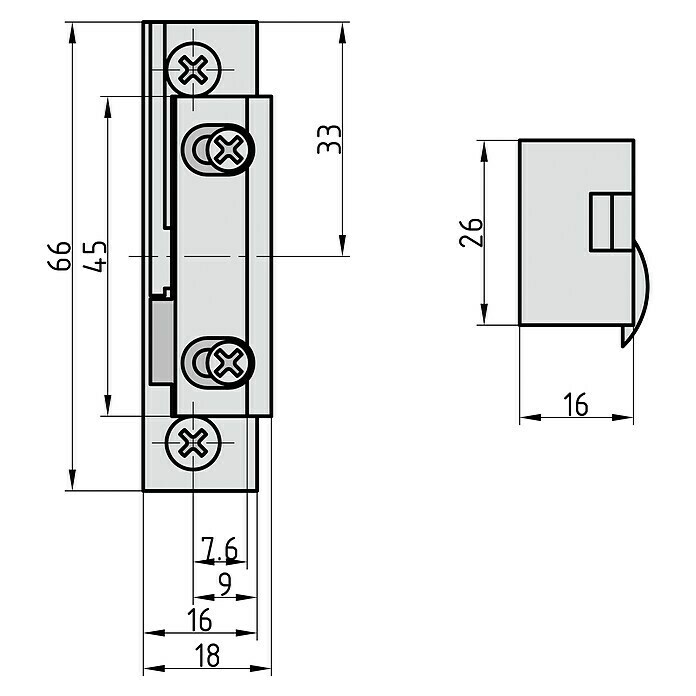 Basi Elektrischer Türöffner ET 94 (Geeignet für: Haustüren, Mit mechanischer Entriegelung) | BAUHAUS