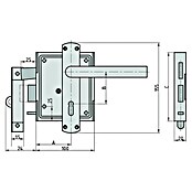 Basi Stumpfdrückerschloss SDS 130 (DIN Anschlag: Universell einsetzbar, Buntbart BB) | BAUHAUS