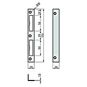 Basi Winkelschließblech WS 95 (DIN Anschlag: Universell einsetzbar, L x B x H: 170 x 20 x 20 mm, Käntig) | BAUHAUS