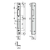 Basi Winkelschließblech WS 950 (DIN Anschlag: DIN-L, L x B: 250 x 25 mm) | BAUHAUS