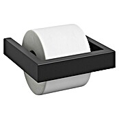 Zack Linea Toilettenpapierhalter (Ohne Deckel, Schwarz, Matt) | BAUHAUS