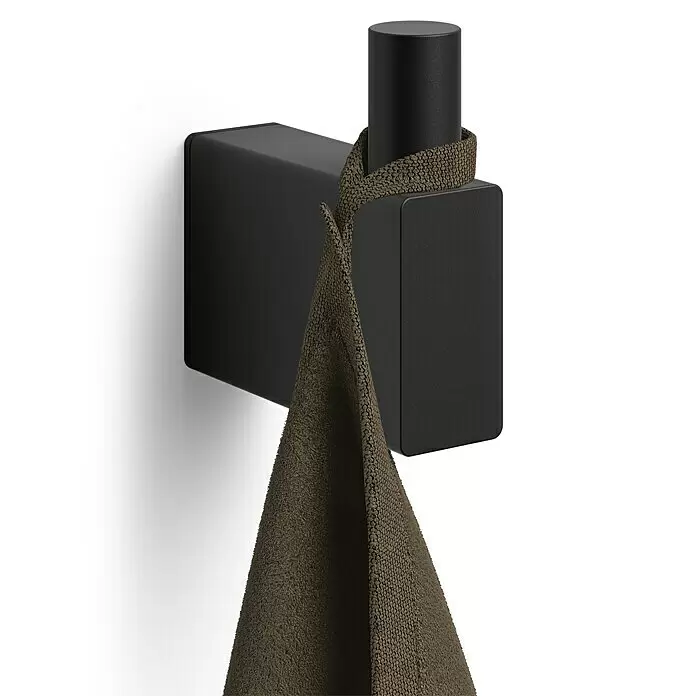 Zack Linea Handtuchhaken - Länge: 4,7 cm, Schwarz, Matt - Detailaufnahme