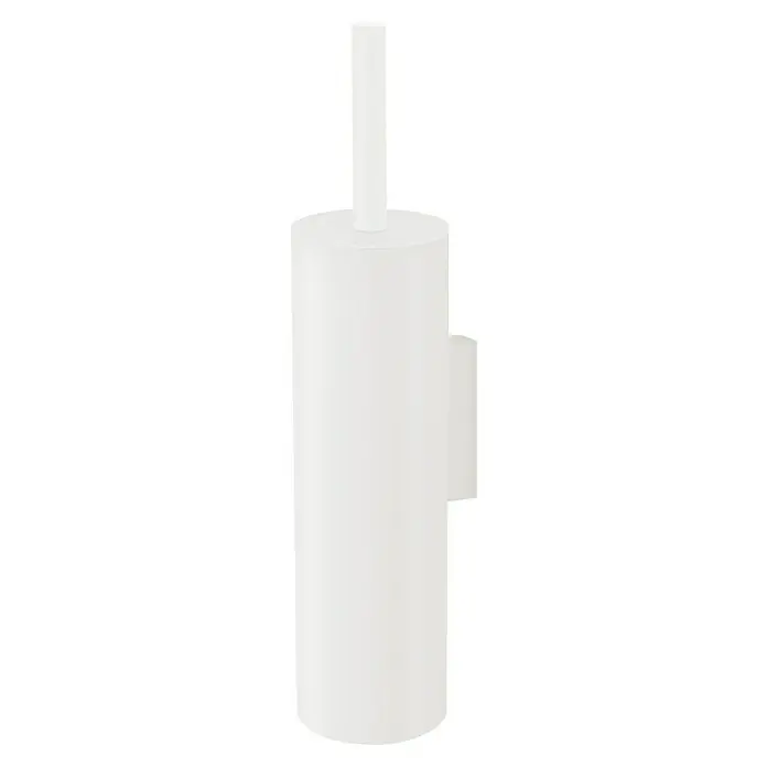 Zack WC-Bürstengarnitur Tubo - Mit Halterung, Stahl, Weiß - Wand-WC-Bürstengarnitur in Weiß. Das schlichte Design fügt sich nahtlos in jedes Badezimmer ein. Sauberkeit und Stil vereint in einem Produkt.