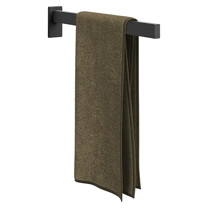 Zack Linea HandtuchhalterBreite: 4 cm, Schwarz, Matt