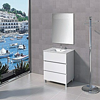 Conjunto de mueble de baño Patri (70 cm, 3 pzs., Blanco)