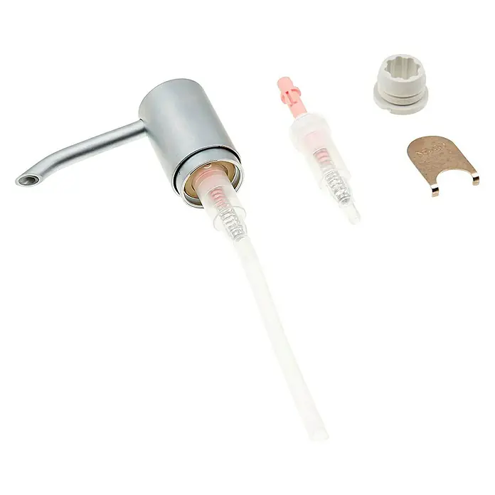 Keuco Plan Seifenspenderpumpe - Silber - Eine Küchenarmatur mit Seifenspender und Zubehörteilen, ideal für die hygienische Küchenarbeit.