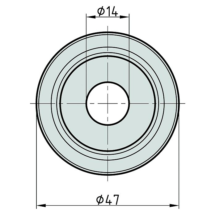 Basi Abdeckrosette für Türspion (Passend für: Basi Türspion TS 680, Silber) | BAUHAUS