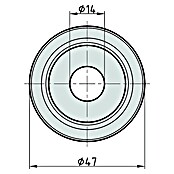 Basi Abdeckrosette für Türspion (Passend für: Basi Türspion TS 680, Silber) | BAUHAUS