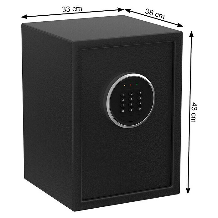 Basi Möbeltresor EMT 380 CodeL x B x H: 380 x 330 x 430 mm, Elektronisches Zahlenschloss, Schwarz Sketch