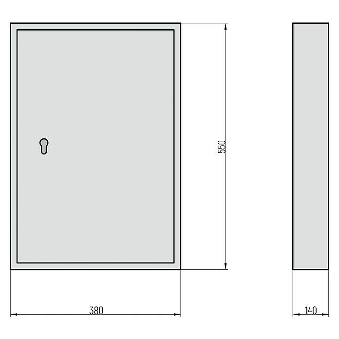 Basi Schlüsselkasten SS100L x B x H: 550 x 380 x 140 mm, Anzahl Haken: 150 Stk. Sketch