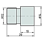 Basi Verlängerungsstück für Türspione (Passend für: Basi Türspion TS 680, Länge: 20 mm) | BAUHAUS