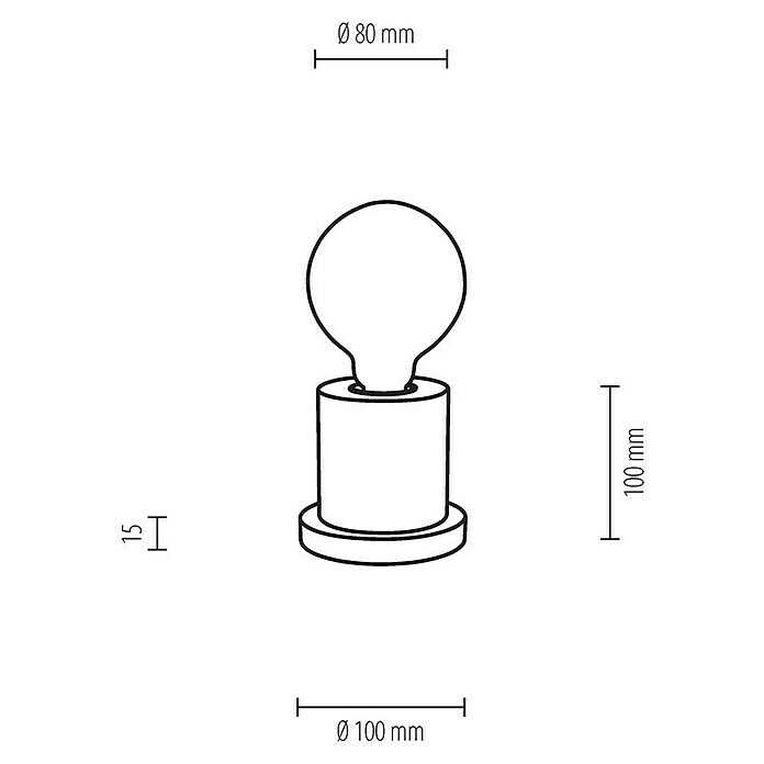 Spotlight Tischleuchte Tasse (60 W, Weiß, Höhe: 10 cm)