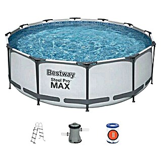 Bestway Frame-Pool Steel Pro Max (Grau, 9 150 l)