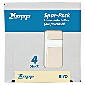 Kopp Rivo Wisselschakelaar 4-pack (Wit, Onderbouwmontage, 10 A) | BAUHAUS