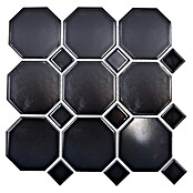 Mozaïektegel Octagon G 940N (30 x 30 cm, Zwart, Mat) | BAUHAUS