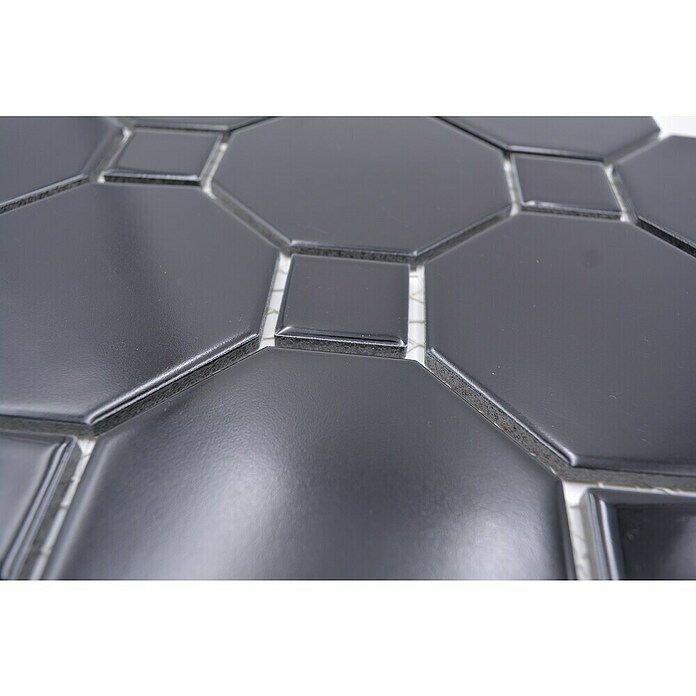 Mozaïektegel Octagon G 940N (30 x 30 cm, Zwart, Mat) | BAUHAUS