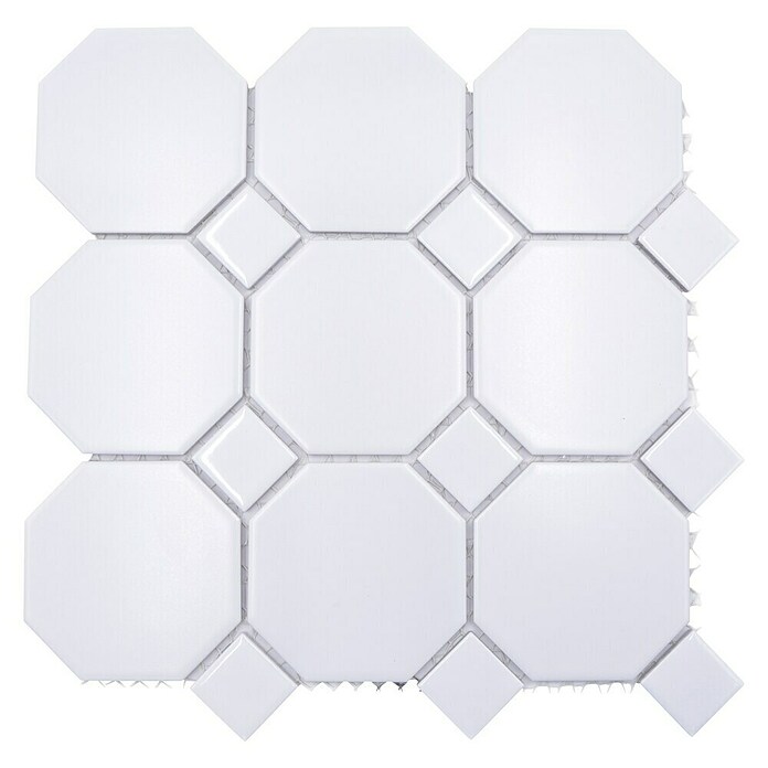 Mozaïektegel Octagon G 930N (30 x 30 cm, Wit, Mat) | BAUHAUS