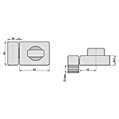 Basi Türzusatzschloss KS500 (Weiß, DIN Anschlag: Universell einsetzbar, Dornmaß: 45 mm) | BAUHAUS