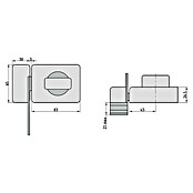 Basi Türzusatzschloss KS500 (Silber, DIN Anschlag: Universell einsetzbar, Dornmaß: 45 mm, Sperrbügel) | BAUHAUS