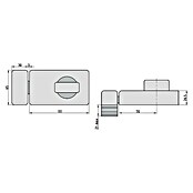 Basi Türzusatzschloss KS500 (Braun, DIN Anschlag: Universell einsetzbar, Dornmaß: 70 mm) | BAUHAUS