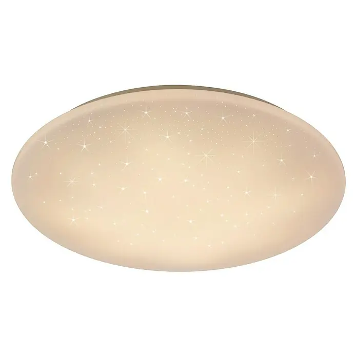 Reality Leuchten LED-Deckenleuchte Kato Starlight - 27 W, L x B x H: 60 x 60 x 12 cm, Weiß, Mehrfarbig - Moderne Deckenleuchte mit Sternenmuster, die ein sanftes, warmes Licht erzeugt. Perfekt für Schlaf- oder Kinderzimmer, die Atmosphäre schaffen.