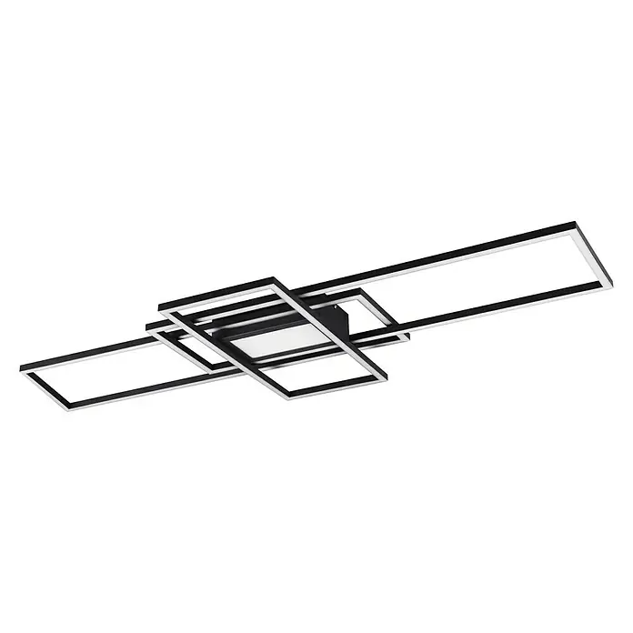 Trio Lighting Plafón LED Irvine - 60 W, L x An x Al: 6,5 x 105 x 42 cm, Blanco - Lámpara de techo LED moderna con marcos rectangulares. Ideal para espacios de vida elegantes e iluminación eficiente.