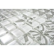 Mozaïektegel Quadrat Crystal XCM 8OP35 (30 x 30 cm, Grijs, Glanzend)
