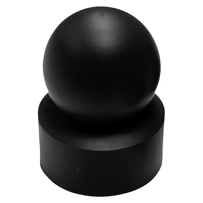 Kraus Kugelkappe - Schwarz, Durchmesser: 60 mm - Mattschwarzer kugelförmiger Knauf mit zylindrischem Sockel.