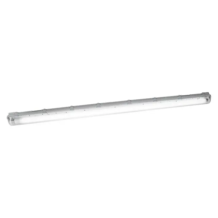 Ledvance LED-Feuchtraumlichtleiste SubmarineL x B x H: 156,5 x 7,2 x 8,6 cm, Lichtfarbe: Neutralweiß, 19 W, IP65 - Eine robuste Langfeldleuchte, ideal für industrielle Umgebungen. Bietet helle, gleichmäßige Ausleuchtung und ist widerstandsfähig gegen Umwelteinflüsse.