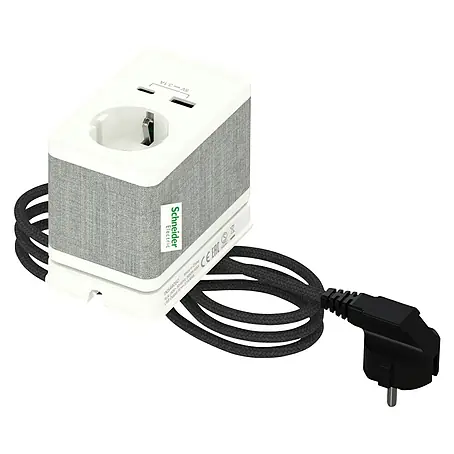 Schneider Electric New Unica Enchufe con USB de escritorio