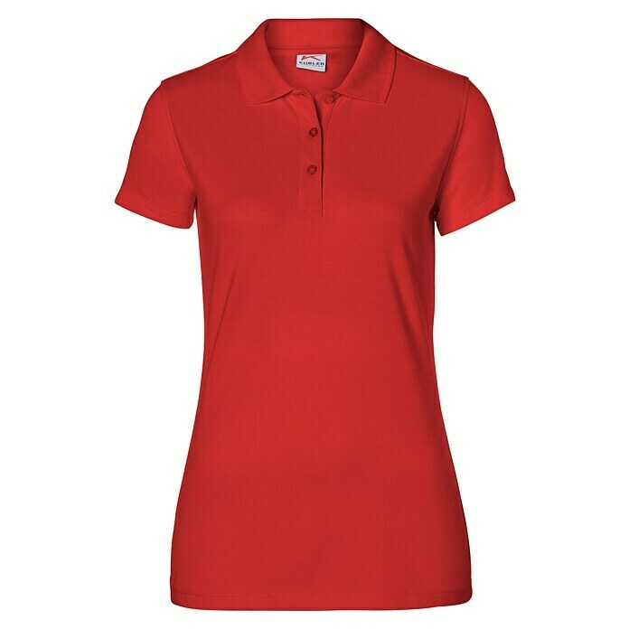 Kübler Damen-PoloshirtKonfektionsgröße: M, Mittelrot Front View