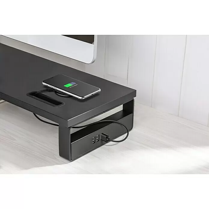 Voltomat Monitor-Erhöhung - Schwarz - Anwendungsbeispiel