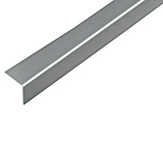 Alberts Perfil angular (2.600 x 30 x 30 mm, Espesor: 1,5 mm, Plástico, Gris metalizado)